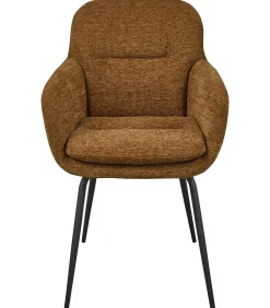 WOOOD Runa Eetkamerstoelen - Polyester - Caramel - Set van 6