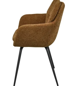 WOOOD Runa Eetkamerstoelen - Polyester - Caramel - Set van 6
