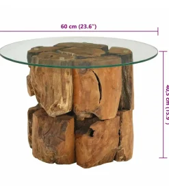 Sale Salontafel 60 cm massief teak drijfhout Tafels