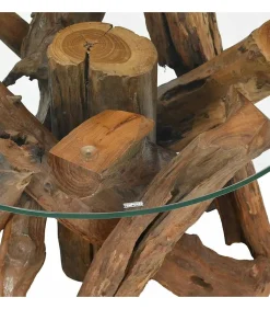 New Salontafel 60 cm massief teak drijfhout Tafels