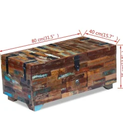 New Salontafel kist 80x40x35 cm massief gerecycled hout Tafels