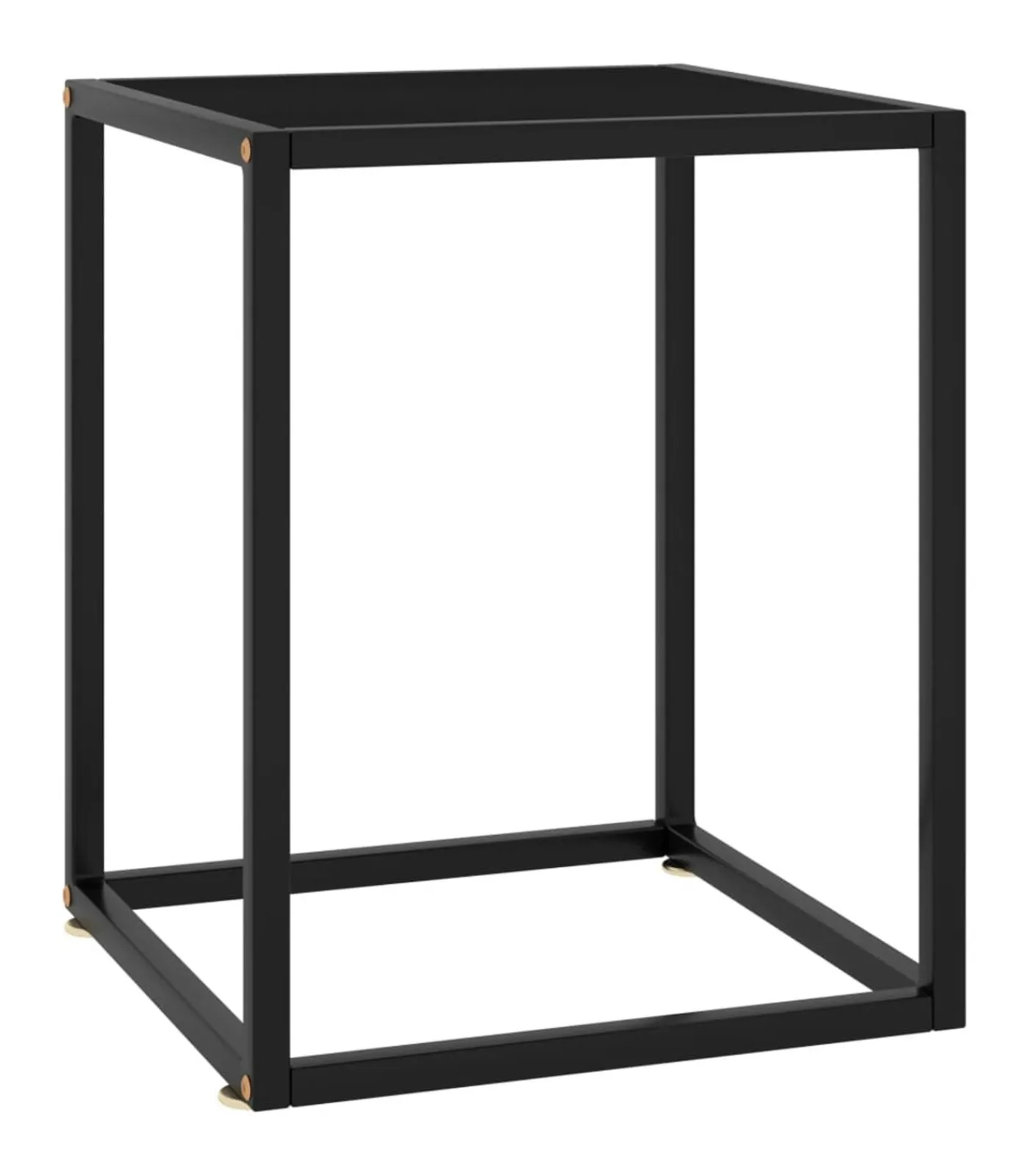 vidaXL Salontafel met zwart glas 40x40x50 cm zwart