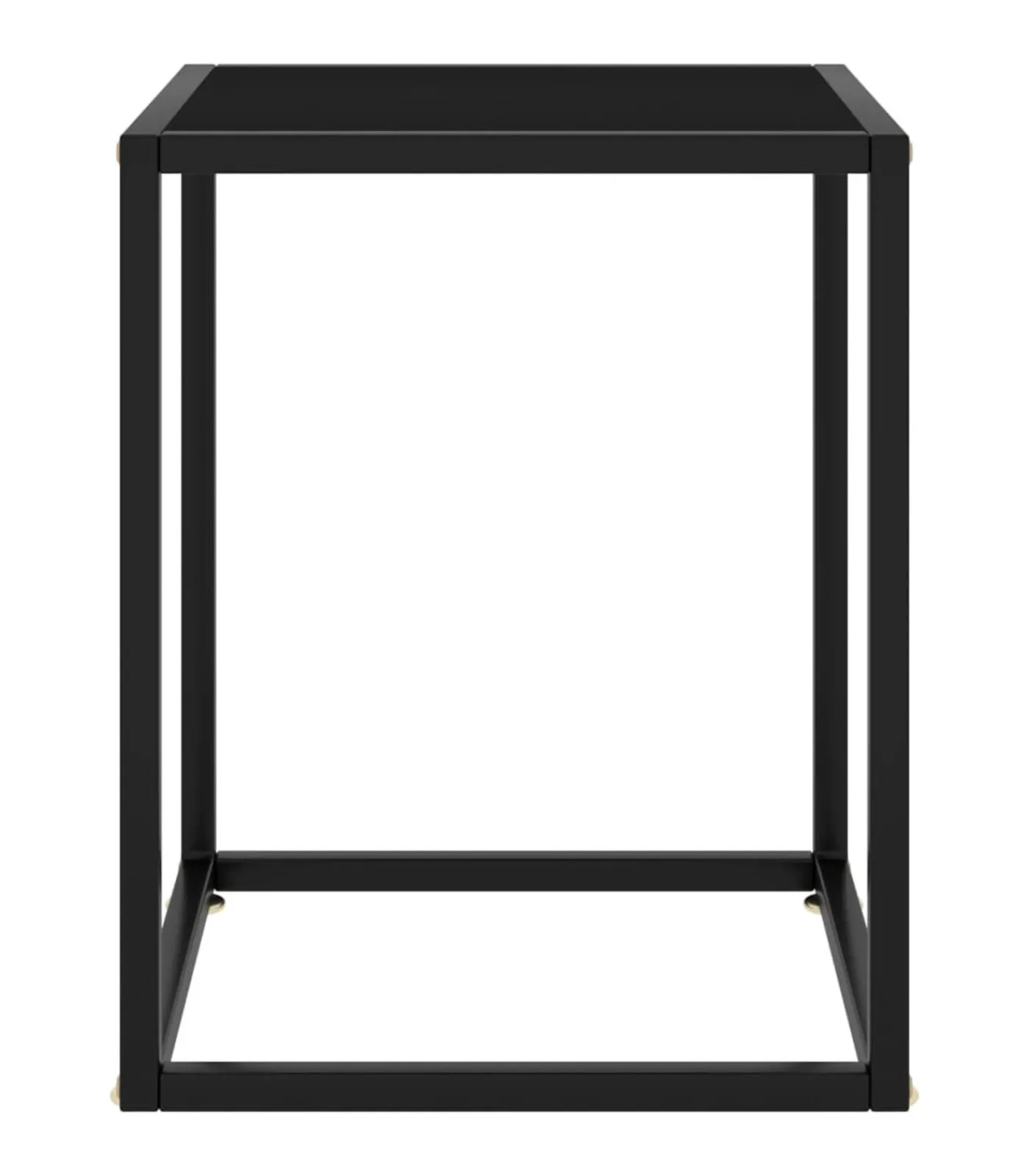 vidaXL Salontafel met zwart glas 40x40x50 cm zwart
