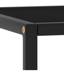 vidaXL Salontafel met zwart glas 40x40x50 cm zwart