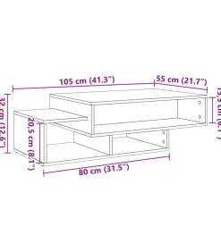 Best Salontafel 105x55x32 cm bewerkt hout artisanaal eikenkleurig Tafels