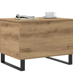 vidaXL Salontafel 60x44,5x45 cm bewerkt hout artisanaal eikenkleurig