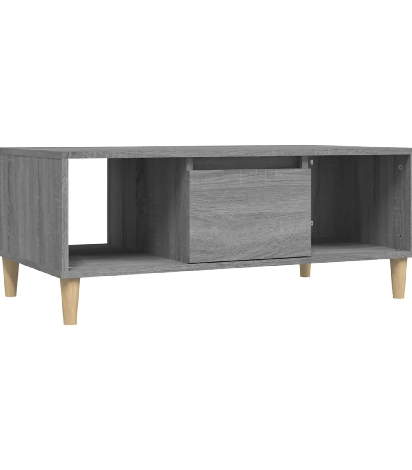 vidaXL Salontafel 90x50x36,5 cm bewerkt hout grijs sonoma