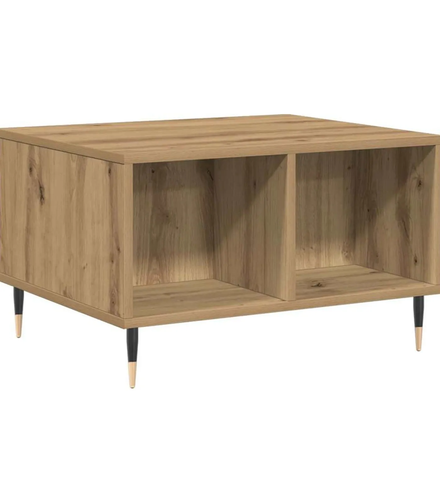 vidaXL Salontafel 60x50x36,5 cm bewerkt hout artisanaal eikenkleur