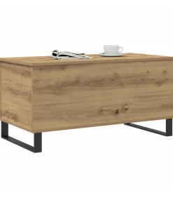 Best Salontafel 90x44,5x45 cm bewerkt hout artisanaal eikenkleurig Tafels