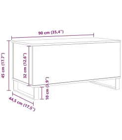Best Salontafel 90x44,5x45 cm bewerkt hout artisanaal eikenkleurig Tafels