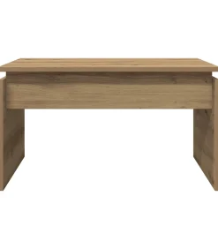 New Salontafel 68x50x38 cm bewerkt hout artisanaal eikenkleur Tafels