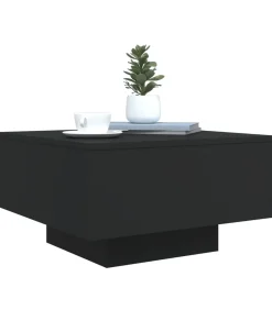 Hot Salontafel 55x55x31 cm bewerkt hout zwart Tafels
