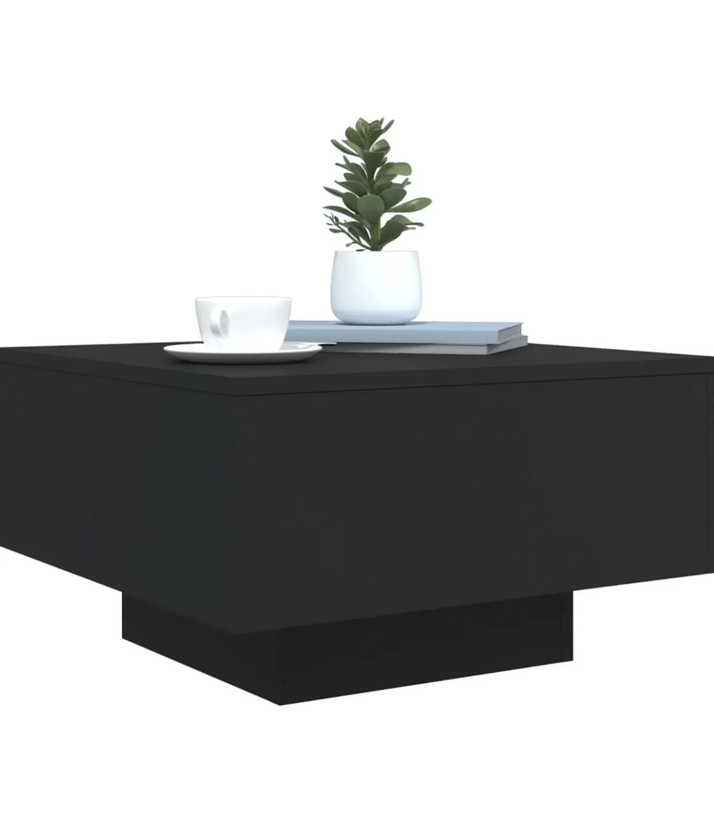 Hot Salontafel 55x55x31 cm bewerkt hout zwart Tafels