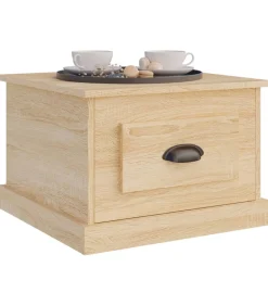 Best Salontafel 50x50x35 cm bewerkt hout sonoma eikenkleurig Tafels