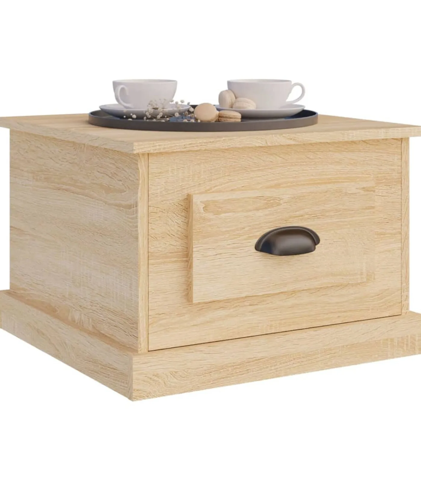 Best Salontafel 50x50x35 cm bewerkt hout sonoma eikenkleurig Tafels