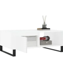 Best Salontafel 90x60x35 cm bewerkt hout wit Tafels