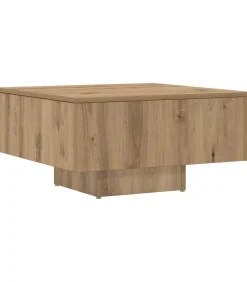 Online Salontafel 60x60x31,5 cm bewerkt hout artisanaal eikenkleur Tafels