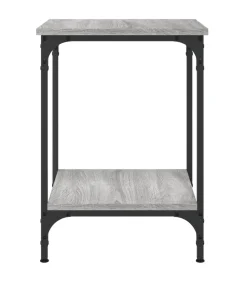 vidaXL Salontafel 40x40x55 cm bewerkt hout grijs sonoma eikenkleurig