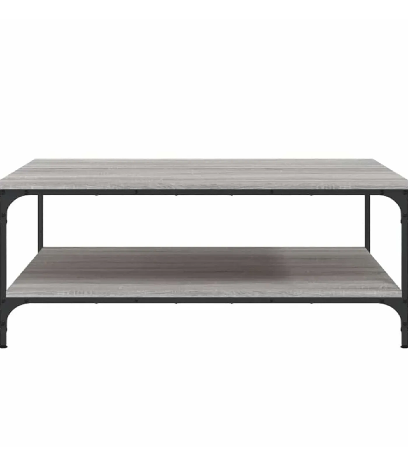 vidaXL Salontafel 100x100x40 cm bewerkt hout grijs sonoma eikenkleurig