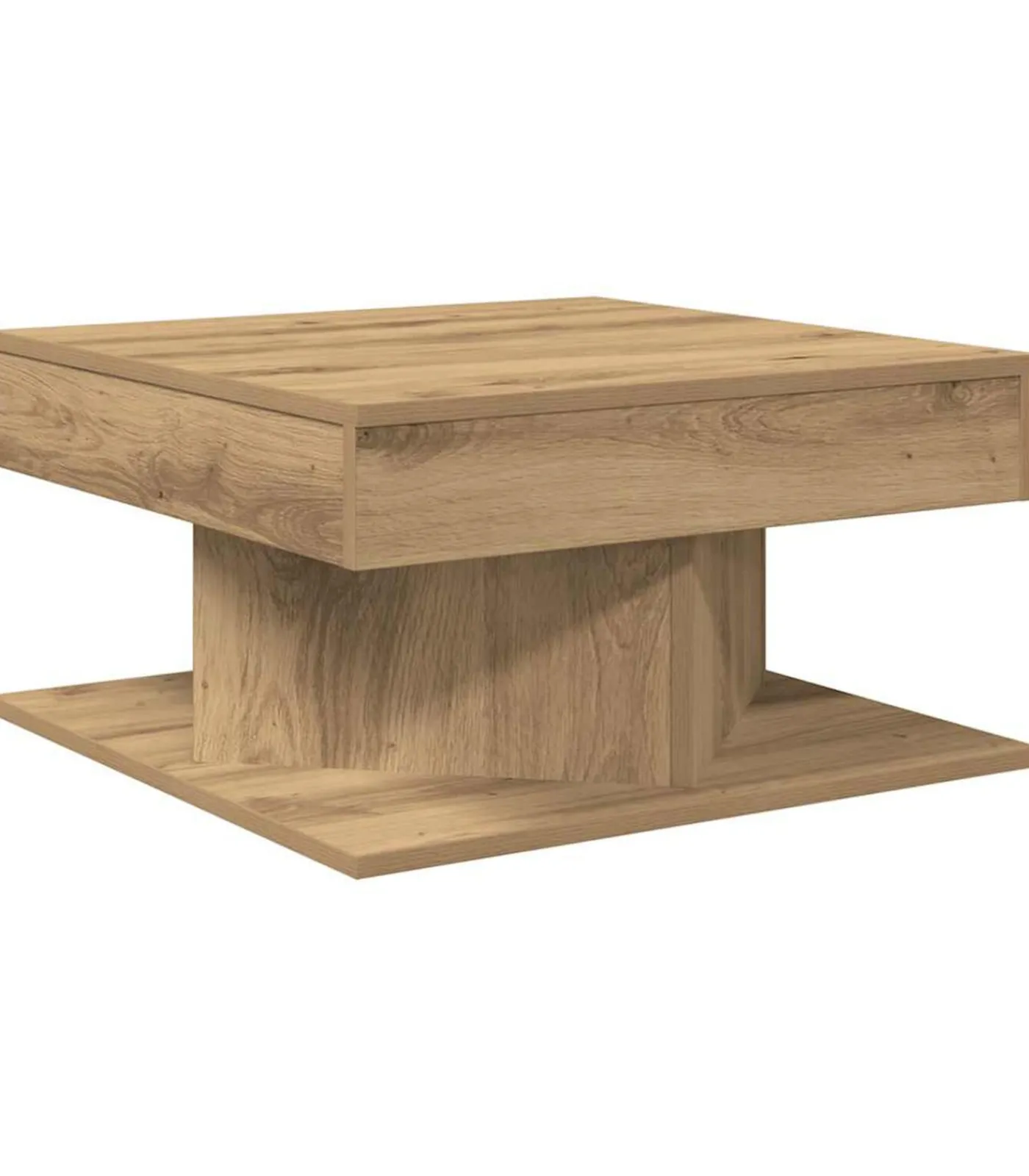 vidaXL Salontafel 55x55x30 cm bewerkt hout artisanaal eikenkleurig
