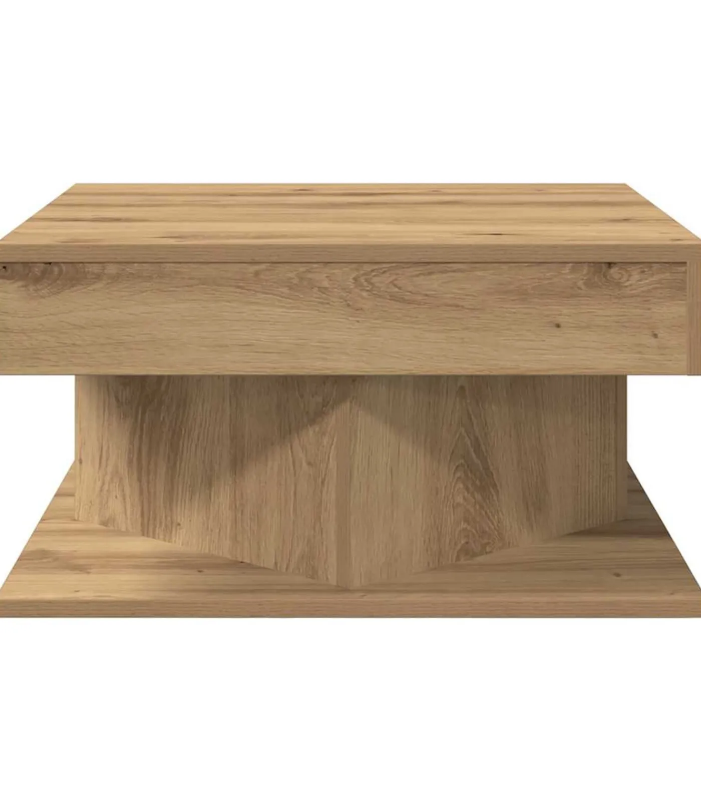 vidaXL Salontafel 55x55x30 cm bewerkt hout artisanaal eikenkleurig