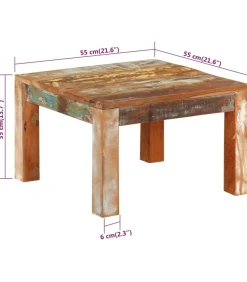 Clearance Salontafel 55x55x35 cm massief gerecycled hout Tafels
