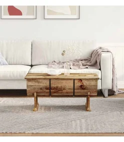 vidaXL Salontafel 88x50x40 cm massief mangohout