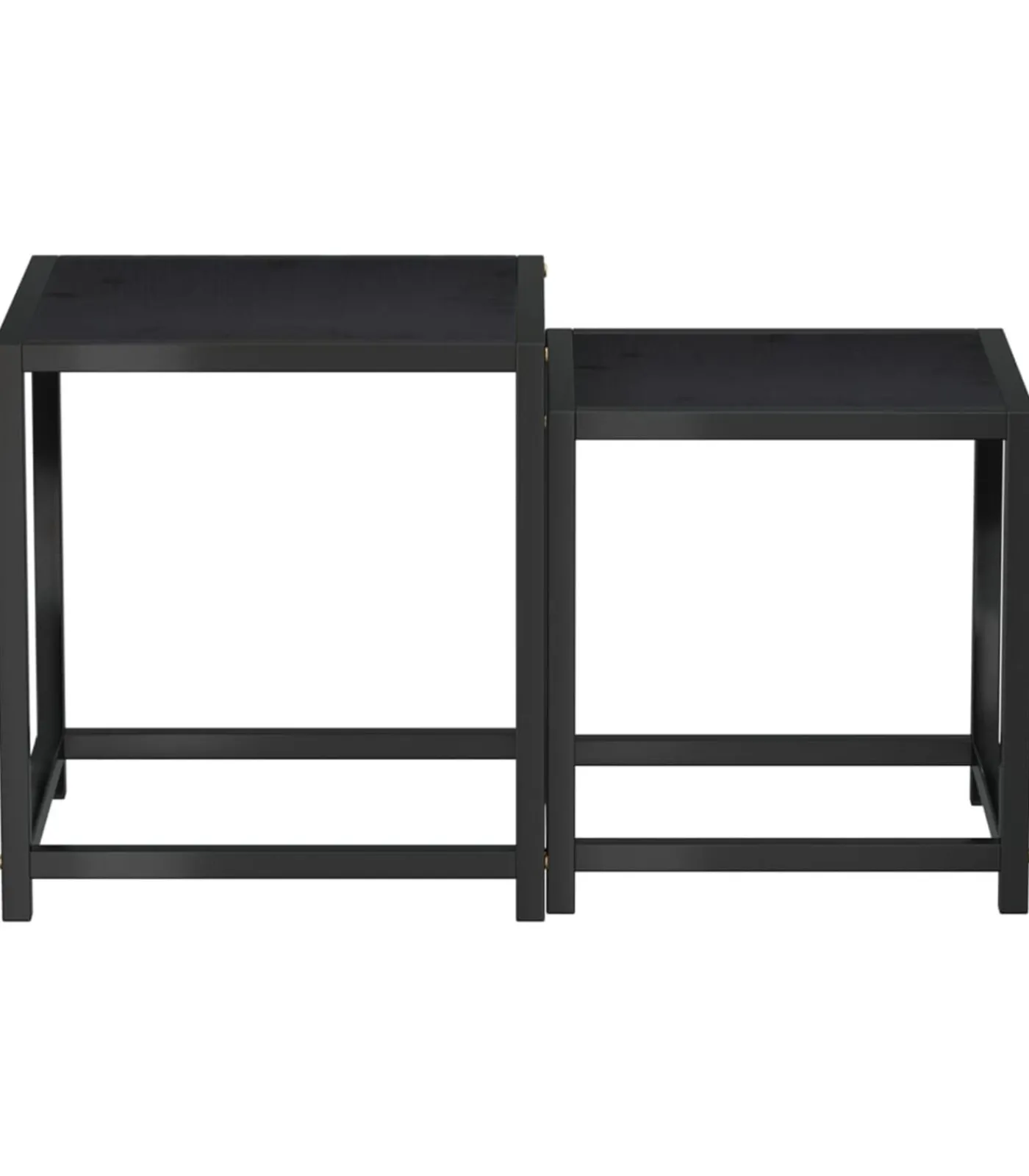 Salontafels 2 st MDF zwart Tafels