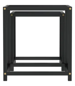 Salontafels 2 st MDF zwart Tafels