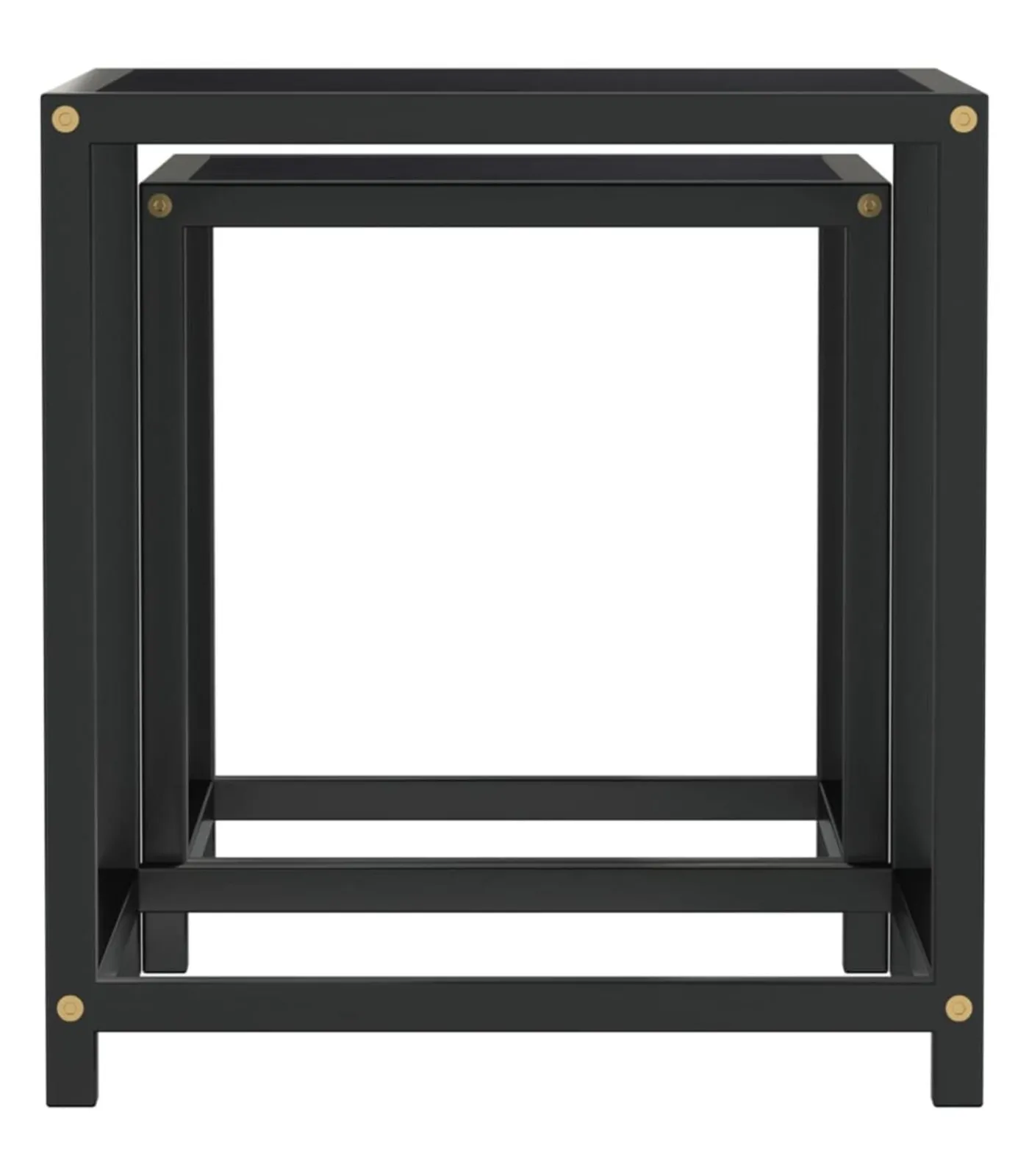 Salontafels 2 st MDF zwart Tafels