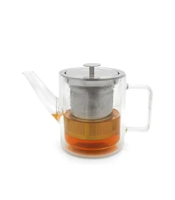 Discount San Remo Theepot Dubbelwandig Glas met filter 1l Koffie & Thee Maken