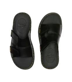 Hot Sandalen Dr. Martens Daxton Slide van zwart leer Heren Schoenen