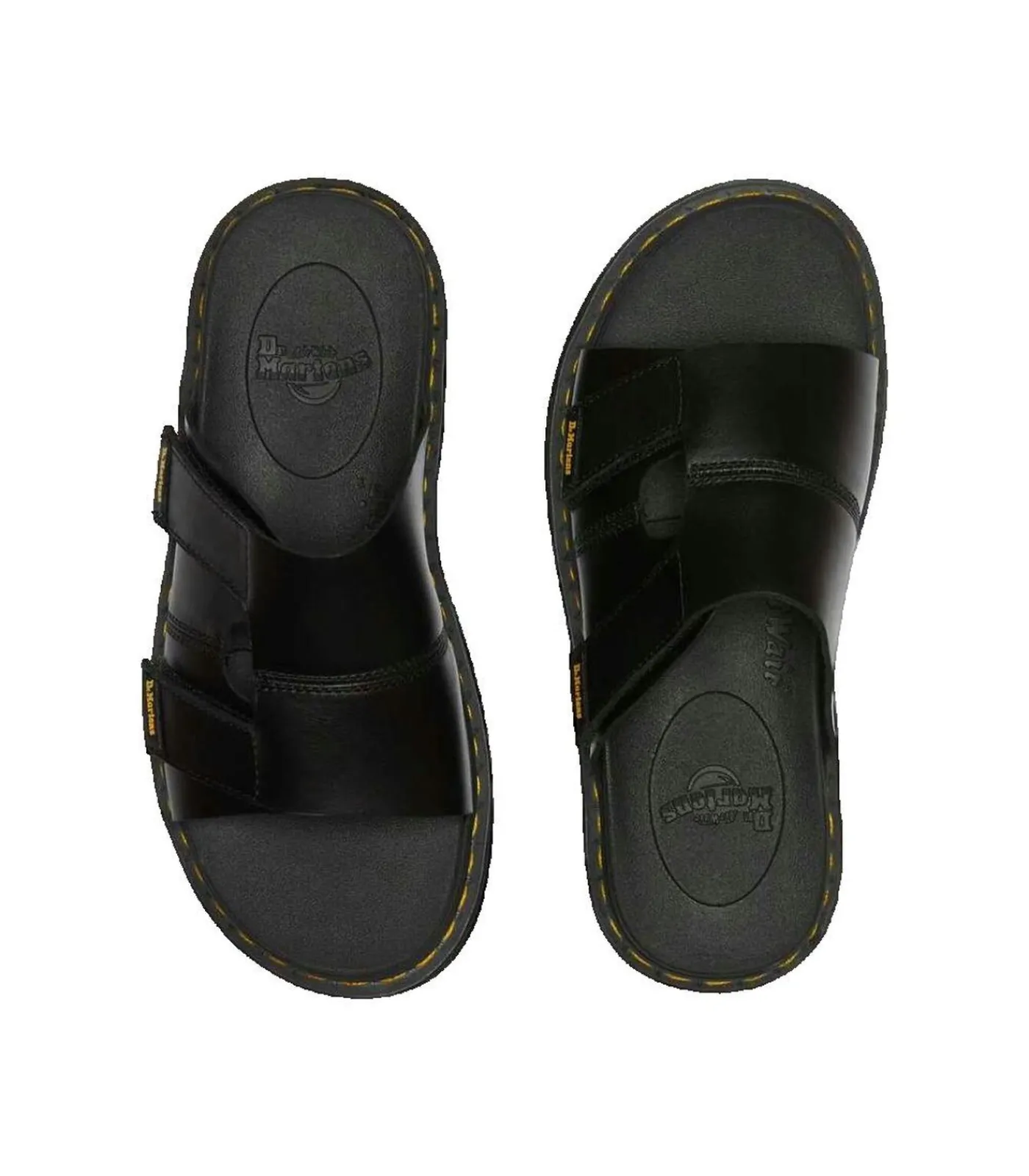 Hot Sandalen Dr. Martens Daxton Slide van zwart leer Heren Schoenen