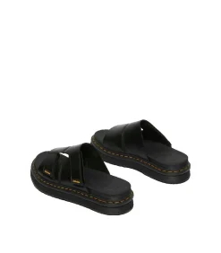 Hot Sandalen Dr. Martens Daxton Slide van zwart leer Heren Schoenen