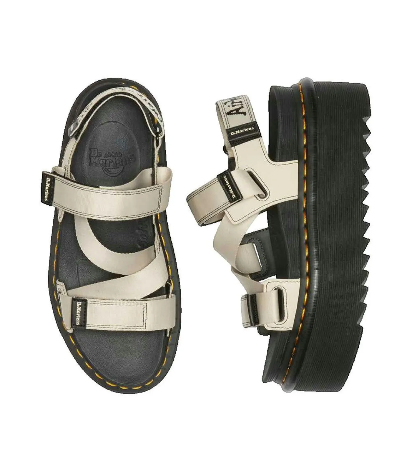 Heren Dr Martens Sandalen Dr. Martens Kimber Logo Webbing Strap
