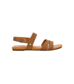 Heren UGG Sandalen Kaitie Slingback bruin van suède en leer
