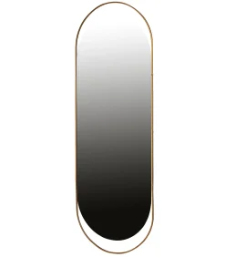 WOOOD Sanou Passpiegel Ovaal XL - Ijzer - Antique Brass - 168x60x1