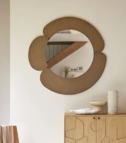 New Sara - Spiegel in licht mindihout 110 x 110 cm Spiegels