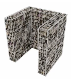 New Schanskorf enkele vuilnisbak ombouw 110x100x120 cm staal Manden En Bakken