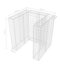New Schanskorf enkele vuilnisbak ombouw 110x100x120 cm staal Manden En Bakken