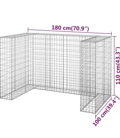 vidaXL Schanskorf voor containers 180x100x110 cm gegalvaniseerd staal