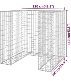Clearance Schanskorf voor container 110x100x110 cm gegalvaniseerd staal Manden En Bakken