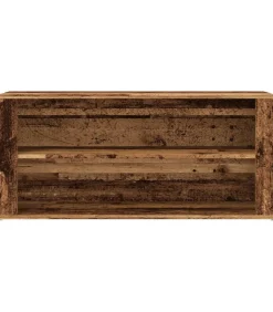 vidaXL Schoenenbank 100x35x45 cm bewerkt hout oud houtkleurig