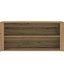 vidaXL Schoenenbankje 100x35x45 cm bewerkt hout artisanaal eikenkleur