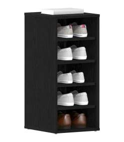 Clearance Schoenenkast 2 pcs Zwart eiken 32 x 35 x 70 cm Bewerkt hout Organiseren