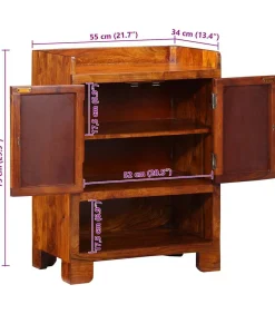 Discount Schoenenkast Bruin 55 x 35 x 75 cm Massief acaciahout Organiseren