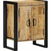 Outlet Schoenenkast met plank Zwart 30 x 30 x 40 cm Massief mangohout Organiseren