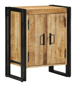 Outlet Schoenenkast met plank Zwart 30 x 30 x 40 cm Massief mangohout Organiseren