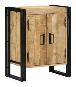 Outlet Schoenenkast met plank Zwart 30 x 30 x 40 cm Massief mangohout Organiseren