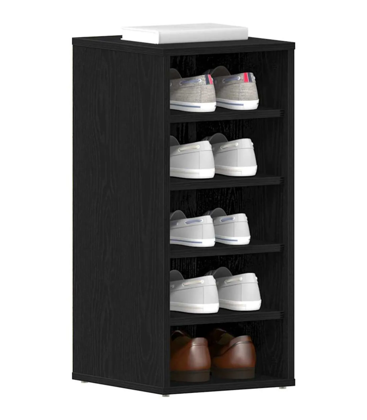 Discount Schoenenkast met plank Zwart eiken 32 x 35 x 70 cm Bewerkt hout Organiseren